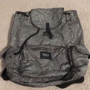 Silver glitter PINK VS backpack